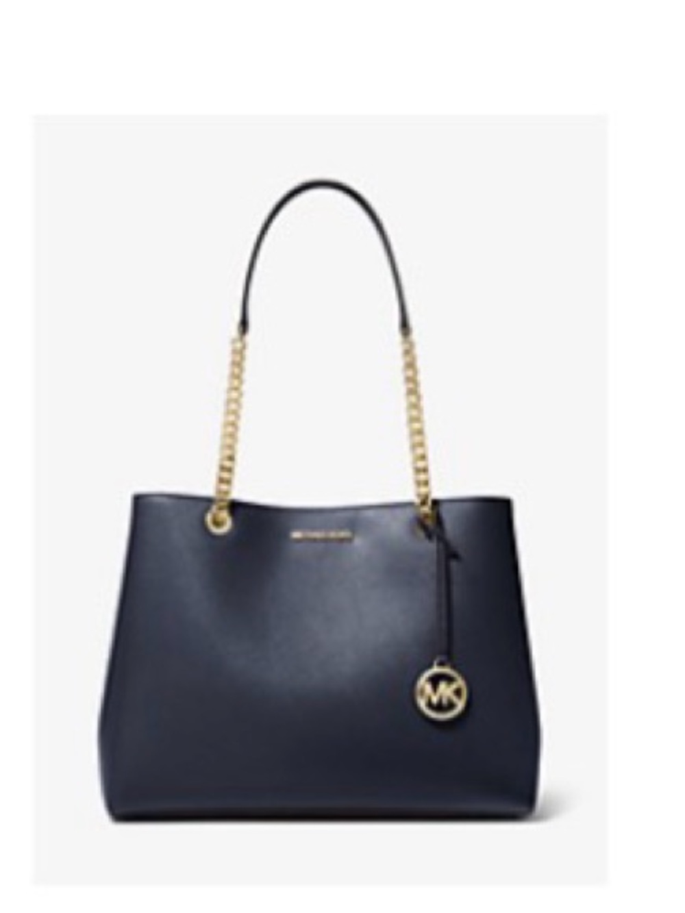 Michael Kors Navy Leather Tote with Gold Chain Handles

Susannah Large Saffiano